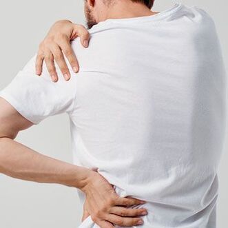 dolore con complicanze da osteocondrosi toracica